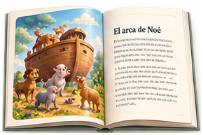 El libro abierto en la historia del arca de Noé