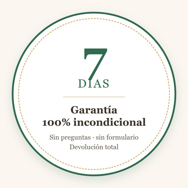 Garantía de 7 días 100% incondicional