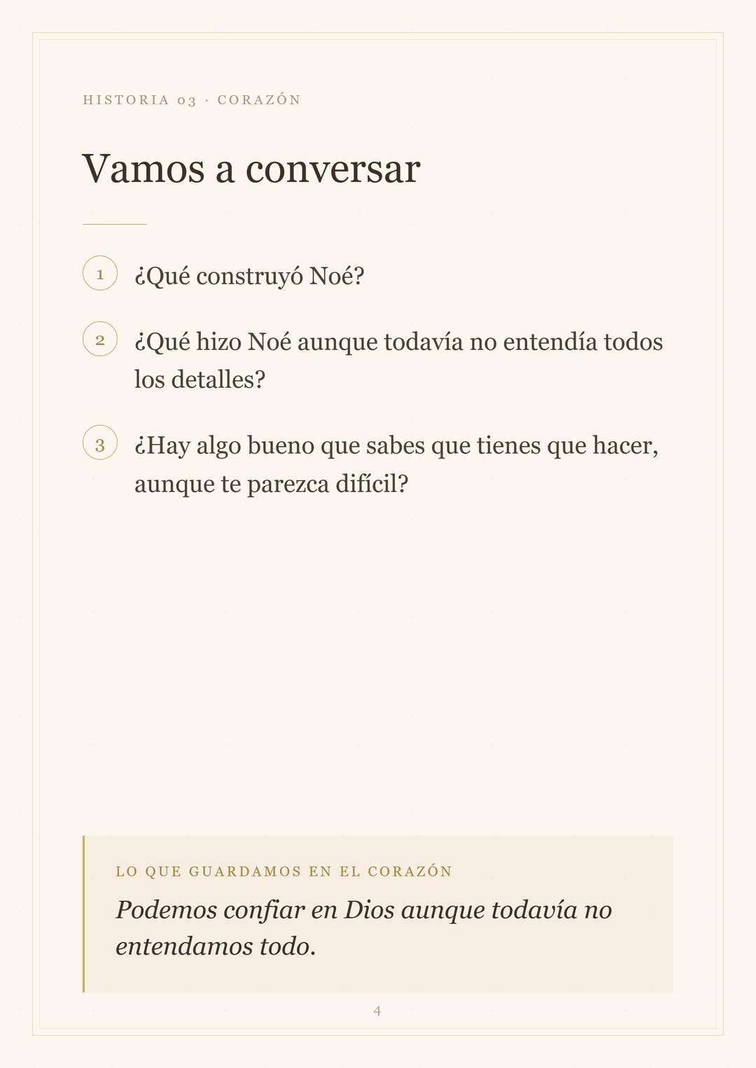 Las 3 preguntas para conversar
