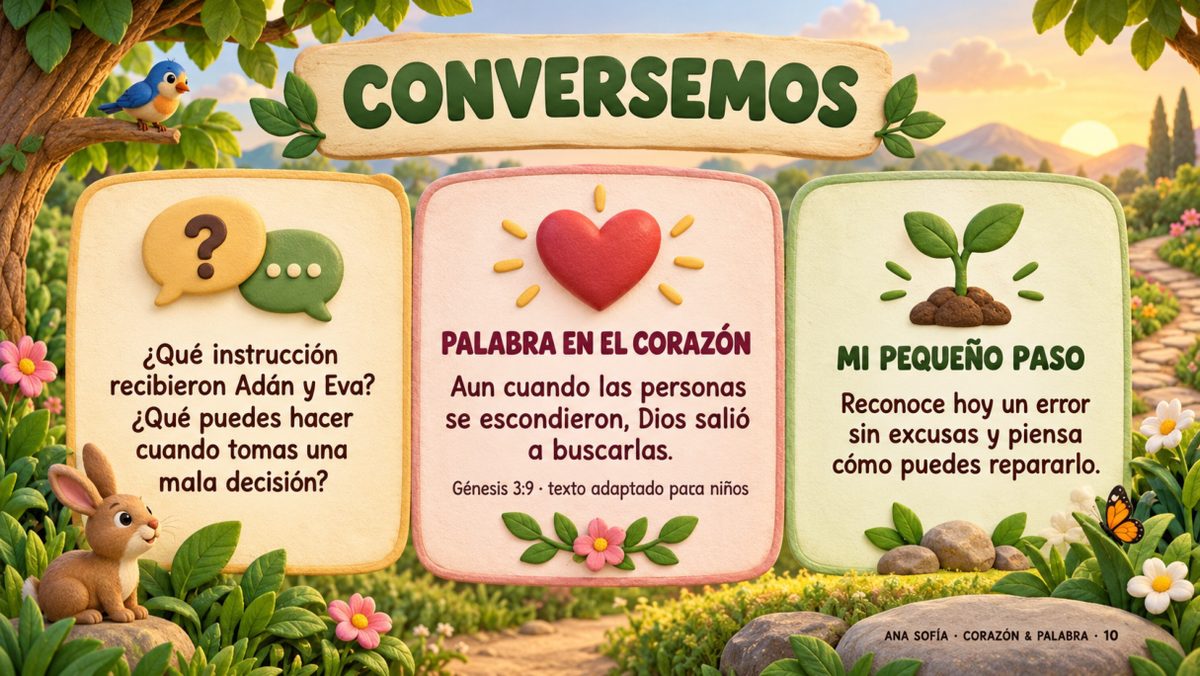 Página real: Conversemos, Palabra en el corazón y Mi pequeño paso