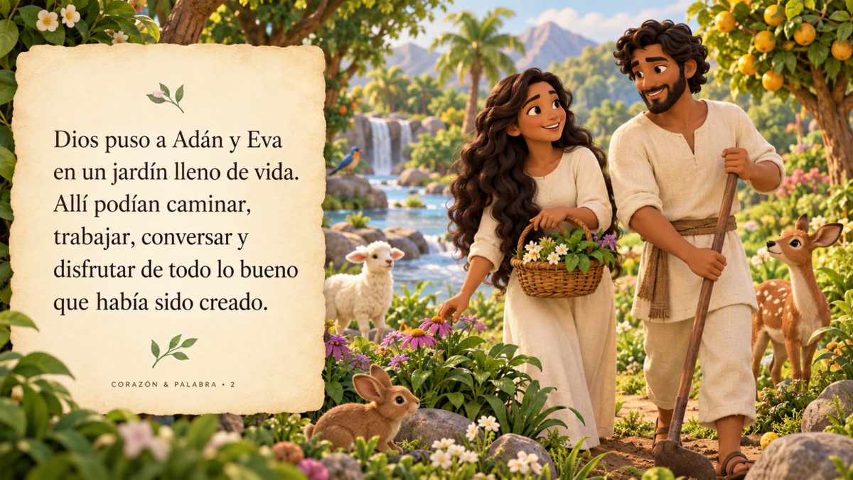 Página real: la historia, con la ilustración y el texto para leer