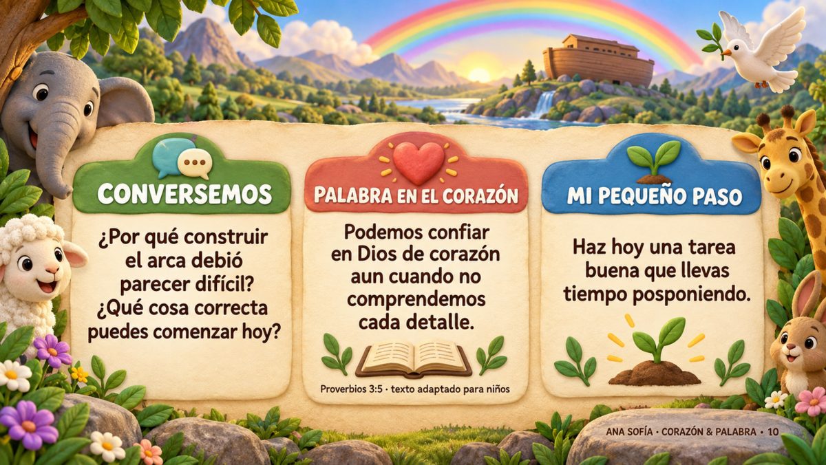 Página real: las preguntas, el versículo y el pequeño paso de Noé