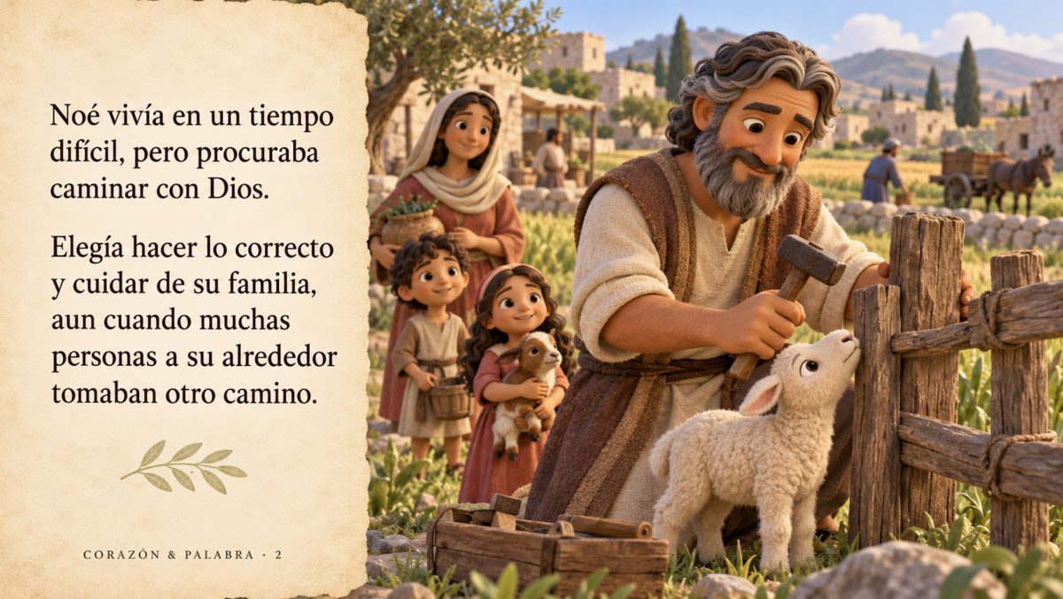 La página real de la historia de Noé abierta en el celular